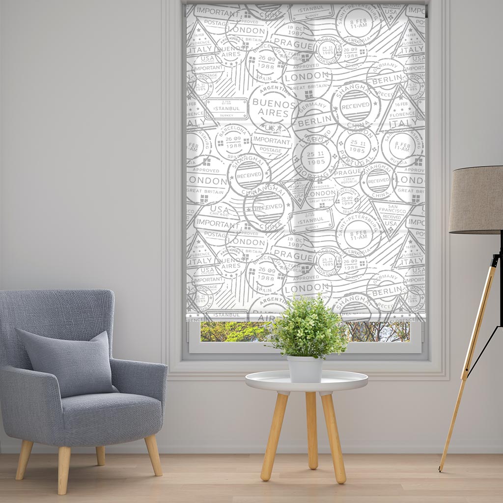 2060-2 Εμπριμέ Ρολοκουρτίνα - Roller με σχέδιο