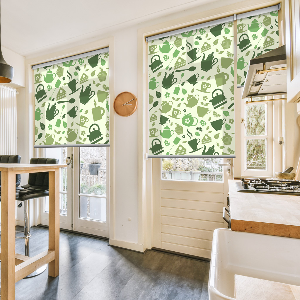 466009  Εμπριμέ Ρολοκουρτίνα - Roller με σχέδιο