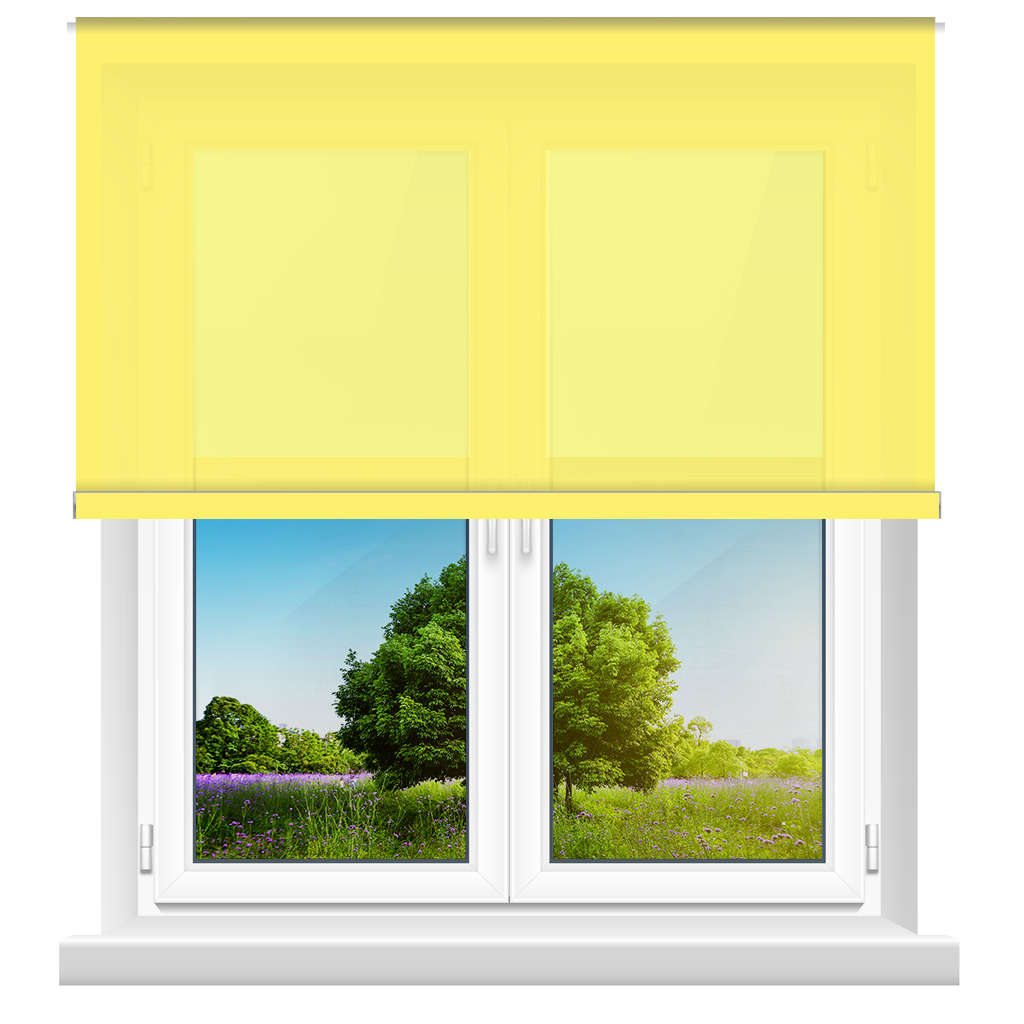 583004 Μονόχρωμες Ρολοκουρτίνες Μερικής Συσκότισης Ρόλερ- Κίτρινο