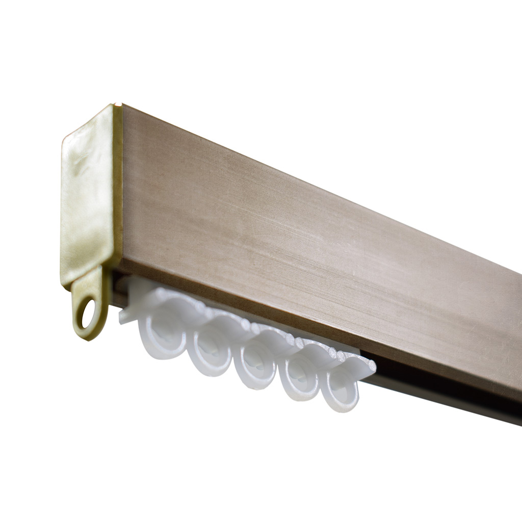 521010 Μονός Σιδηρόδρομος Κουρτίνας Πλακέ Μπρονζέ