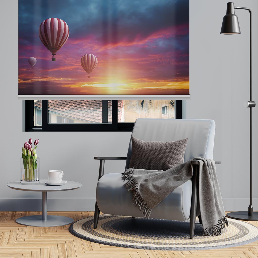 585032 Ρολοκουρτίνα  -Ρόλερ- Με Ψηφιακή Εκτύπωση Αερόστατα