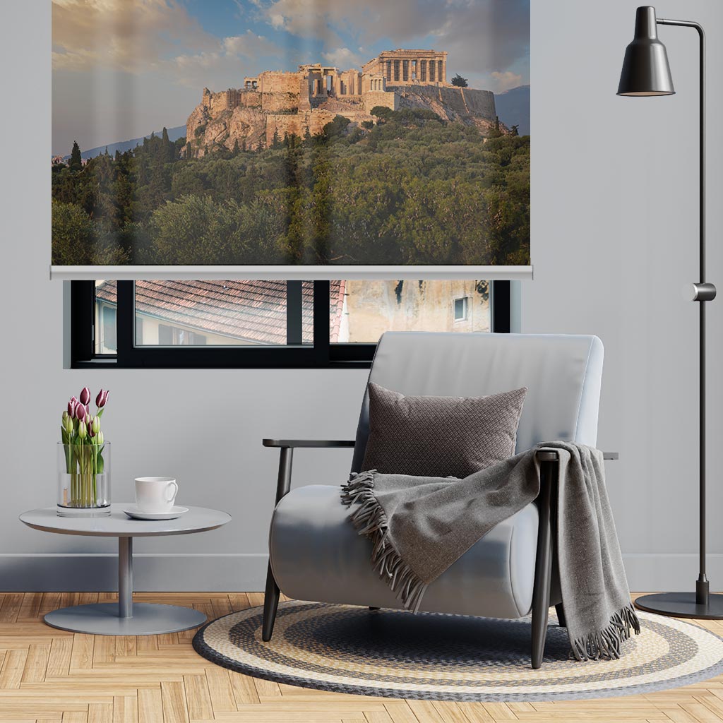 585053 Ρολοκουρτίνα  -Ρόλερ- Με Ψηφιακή Εκτύπωση Παρθενόν από Ψηλά
