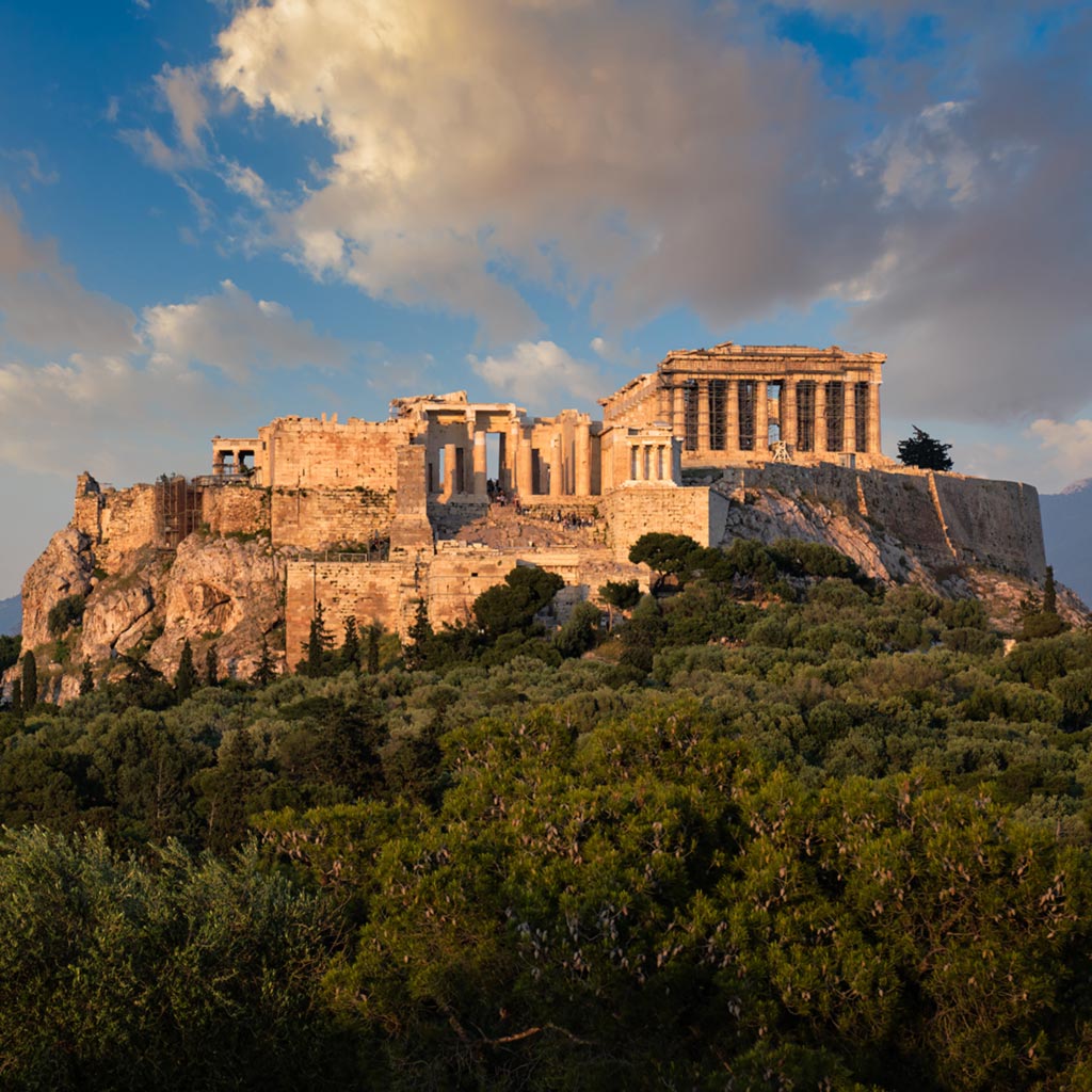585053 Ρολοκουρτίνα  -Ρόλερ- Με Ψηφιακή Εκτύπωση Παρθενόν από Ψηλά