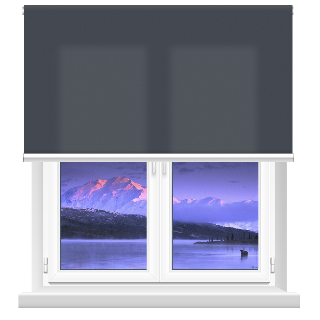 579005 Ρολοκουρτίνες Μονόχρωμες  -Ρόλερ- Σκούρο Γκρι