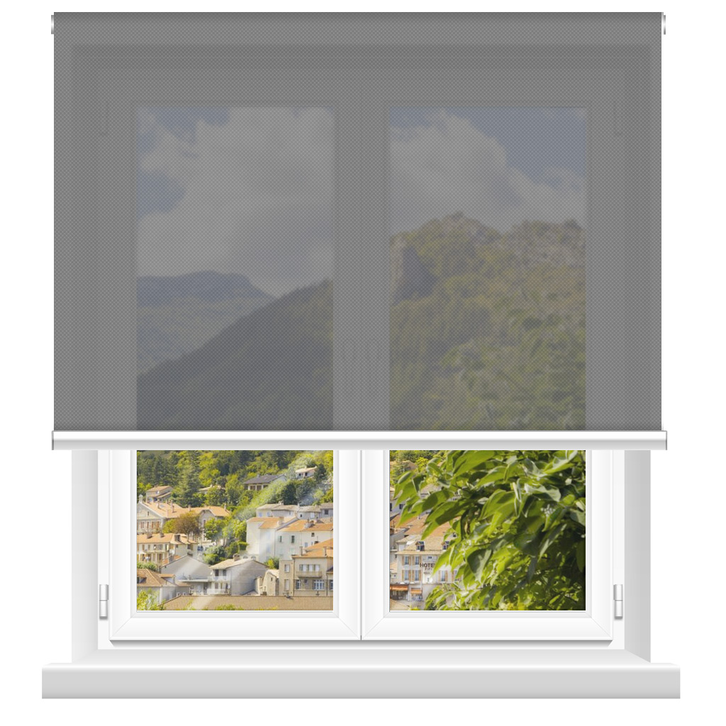 305009 Ρολοκουρτίνες Σήτες Σκίασης  -Ρόλερ- 5% Διαφάνεια Γκρι