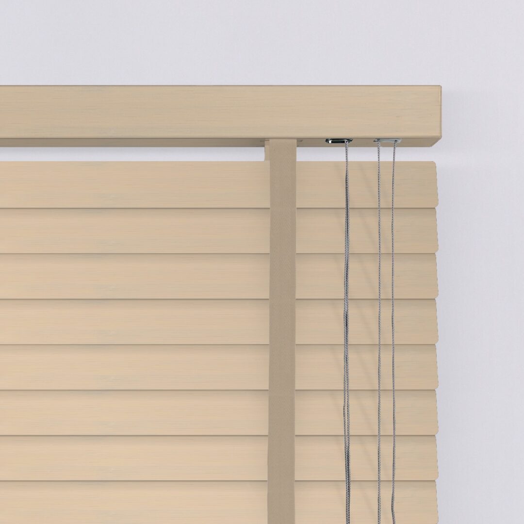 805603 Ξύλινες Περσίδες-Στόρια-50mm-Ανοιχτό Μπεζ Από Φυσικό Ξύλο