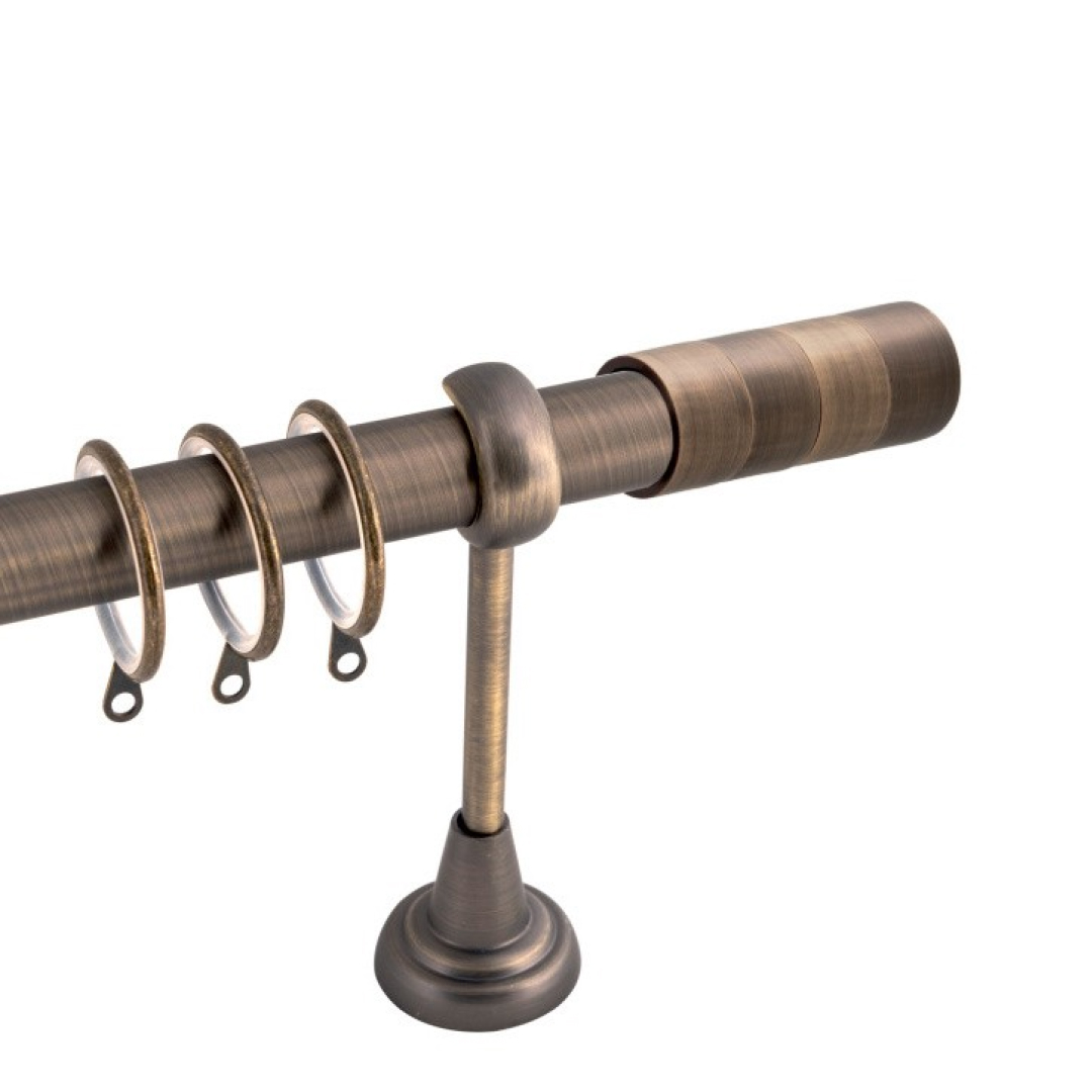 57561-1 Μεταλλικό Κοντάρι Κουρτίνας - Πτυσσόμενο 140-250cm Μπρονζέ
