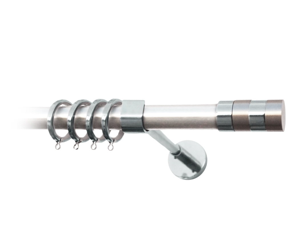 35860 Μεταλλικό Κοντάρι Κουρτίνας Νίκελ Ματ