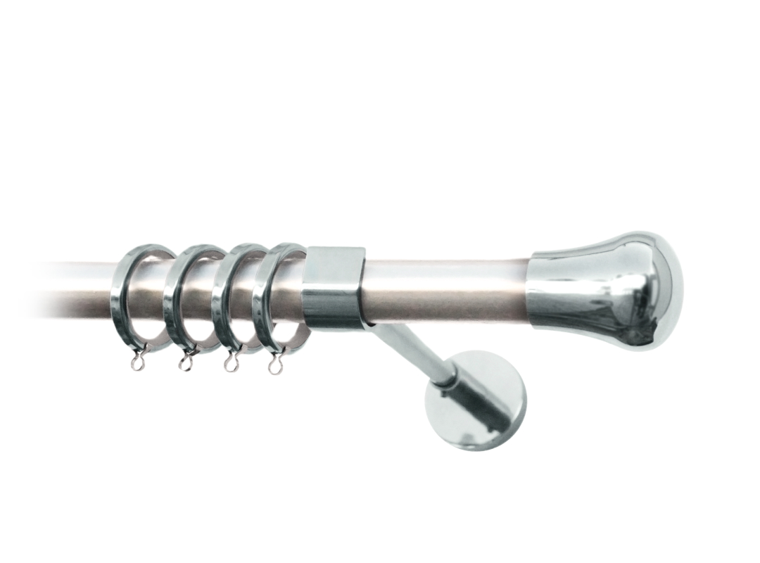 35861-1 Μεταλλικό Κοντάρι Κουρτίνας Χρώμιο