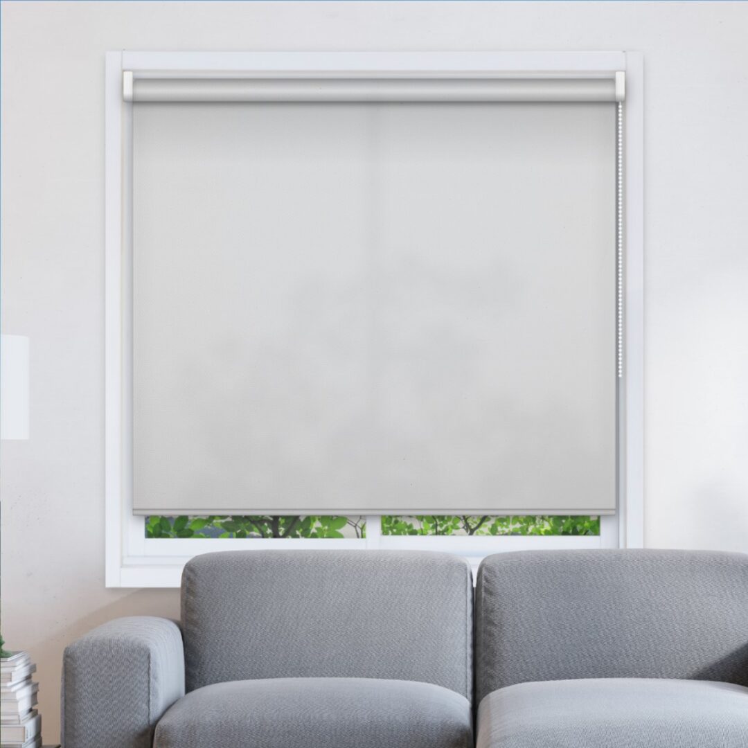 583001 Μονόχρωμες Ρολοκουρτίνες Μερικής Συσκότισης Ρόλερ- Λευκό