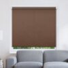583022 Μονόχρωμες Ρολοκουρτίνες Μερικής Συσκότισης Ρόλερ- Καφέ