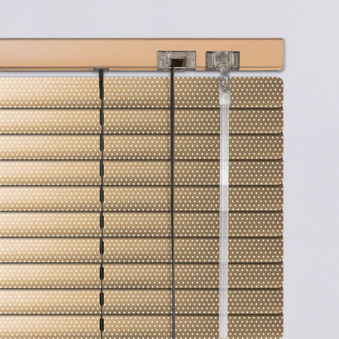 839052 Περσίδες Αλουμινίου-Στόρια-25mm-Διάτρητες Μπρονζέ