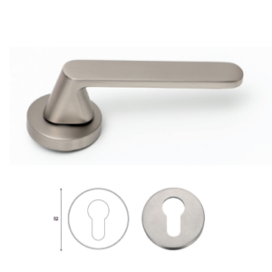 Πόμολο Ασφαλείας Μεσόπορτας Οβάλ Ø54 - Νίκελ Ματ