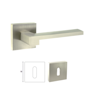 Πόμολο Μεσόπορτας Τετράγωνο Modern 52x52 - Νίκελ Ματ