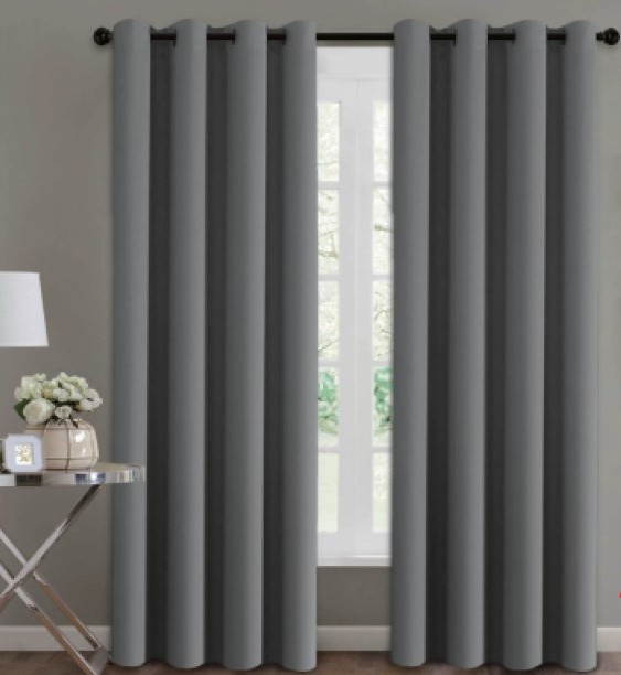 Κουρτίνα Blackout με Τρουκ 140x260 - Γκρι